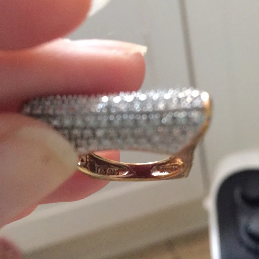 Two-Tone Rose Gold and Silver Statement Ring